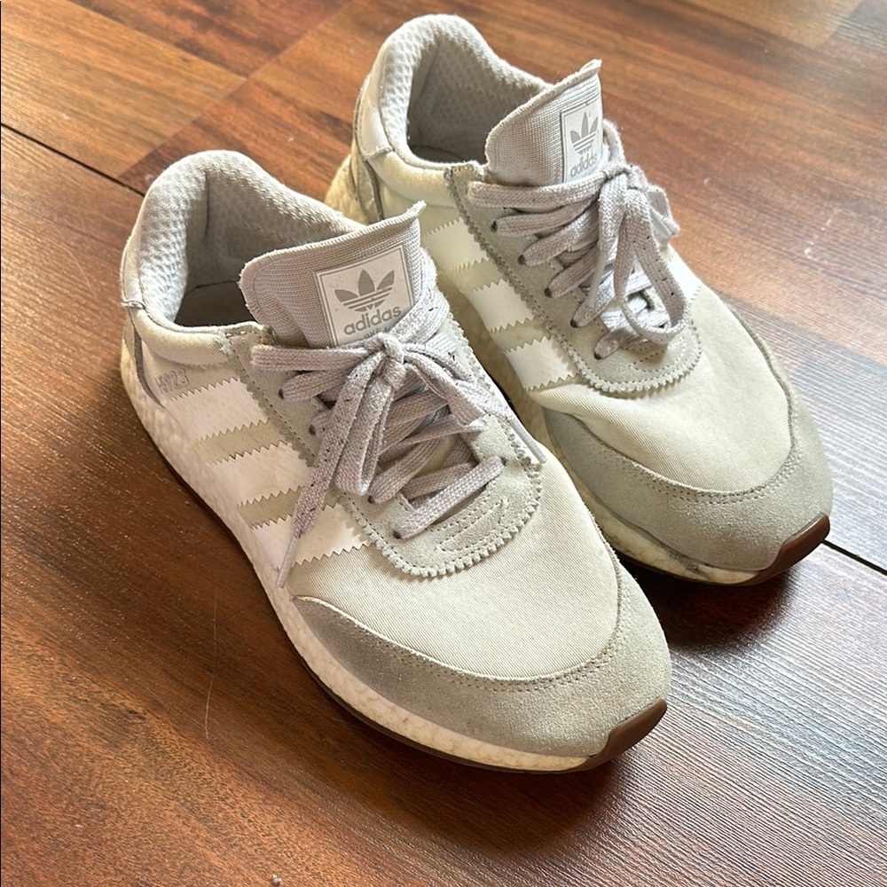 Adidas Gray and White Sneakers